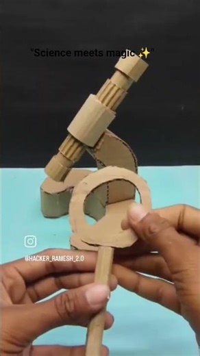 DIY Microscope Model for School Exhibition 🏫 like subscribe and rate 1 to 10 🥰🥰