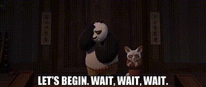 - Let's begin. - Wait, wait, wait.
