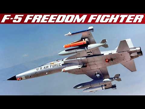 F-5 Freedom Fighter Jet | Northrop Supersonic Light Warbird | Upscaled Footage