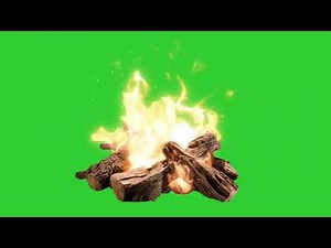 Campfire EXPLOSION Effect on Green Screen | 4K Stock Footage