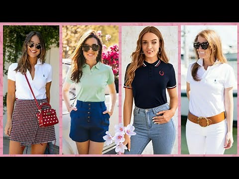 OUTFITS WITH POLO SHIRTS FOR WOMEN 2021 / HOW TO WEAR POLO SHIRTS WITH COLLAR?