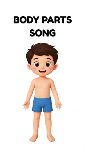 Body Parts Song for Kids | FINGERS, THUMB, CHEST & BELLY #Shorts