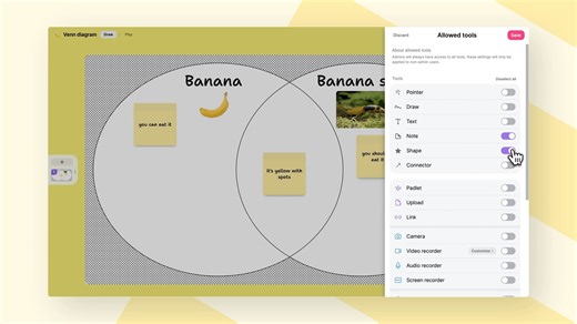 New sandbox feature: allowed tools. Decide which tools collaborators can use on your sandbox, like limiting access to just notes. | Padlet | Facebook