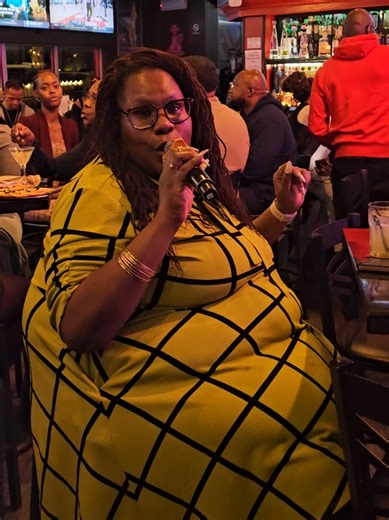 ❤️ all my performers. Its all about fun, come out whether you sing or not. Weds night karaoke 🎤 with @djkingwil. Y'all already know how we do. Drink specials 🍹, hookah💨, free parking🅿️, kitchen🍕 open late🕑, and music🎶. 8p-12a at @chicagopizzasmyrna . Where my singers at? #fyp #atlanta #djkingwil #karaoke #singing