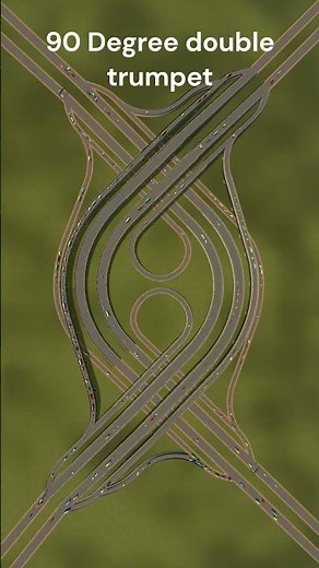 Cities Skylines Intersection Simulation, Part 3: Highway-to Highway Interchanges 2 #shorts