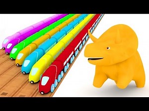 Apprendre les couleurs avec Dino & les trains | Apprendre les couleurs en français 🎨🦕🚆