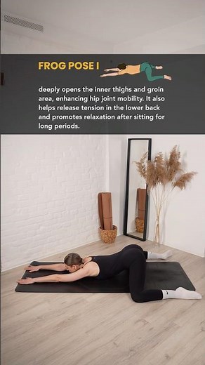Frog Pose I #yoga #yogaposes #yogaforbeginners #yogapractice #fit #stretching #stretchingexercises