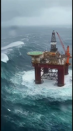 How Oil Platforms Survive Massive Ocean Waves