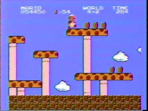 Super Sprint and Super Mario Bros (Vintage NES VHS Found Footage 1994)
