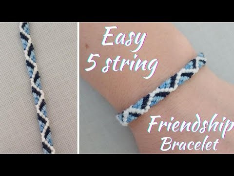 DIY Easy 5 string Spiral Friendship Bracelet.How to make easy spiral Bracelet.easy for beginner.