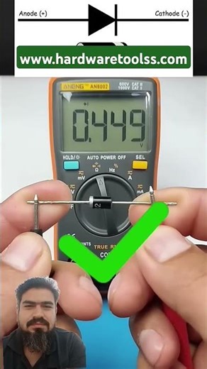🔍 How to Test a Diode with a Multimeter – Quick & Easy Method! #shorts #multimeter