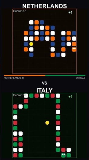 QUARTER: Holland vs Italy! Who Wins? Snake Battle