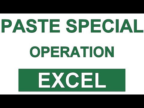 Excel - Paste Special Operation