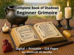 Printable Complete Book of Shadows Bundled Set for Baby Witches and Beginners, Witchcraft 101 Digital Grimoire, Downloadable PDF Pages - Etsy