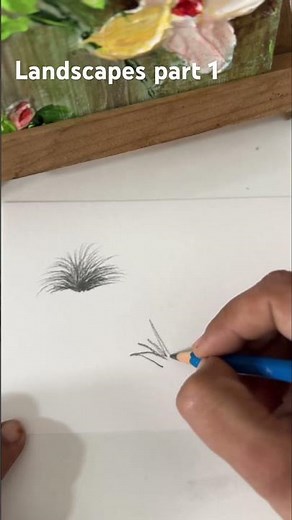 Landscapes part 1 - how to draw the grass tutorial in pencil sketching