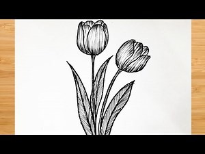 How To Draw Beautiful Flowers Step by Step | Easy Flower Drawing For Beginners