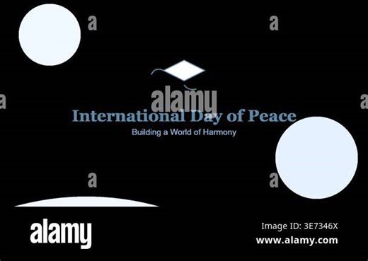 Graphic design for peace day celebration Stock Video Footage - Alamy