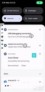 simple auto clicker foreground notification use