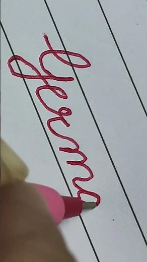 'Germany' writing in beautiful cursive handwriting #shorts#learning