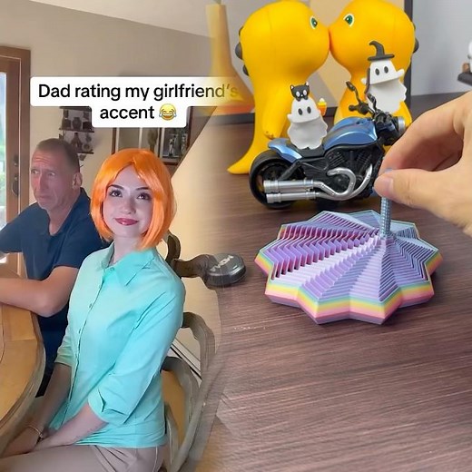 Dad rating my girlfriend's accent 😂 #shorts