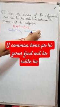 class X polynomials question #maths