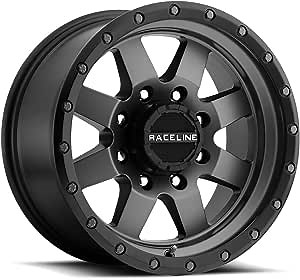 Raceline Wheels Aluminum Trailer Wheels 935G DEFENDER TR Gunmetal Finish, 16X6" 6X139.7 Bolt Pattern 0mm Offset/(3.5"B/S), 8 Spoke Design, Utility, Boat Trailer Automotive Wheels