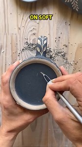 Satisfying Pottery Carving with loop tool #ceramics #shorts #pottery | Ceramics Olivia