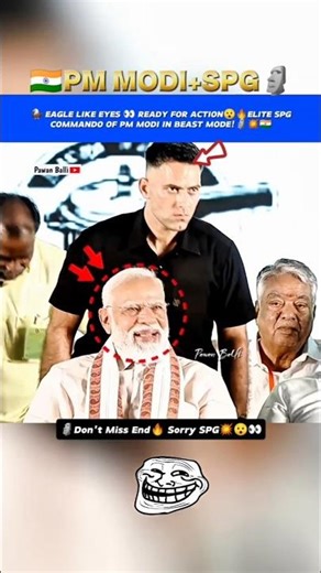 🦅 EAGLE LIKE EYES 👀 READY FOR ACTION!😯🔥ELITE SPG COMMANDO OF PM MODI IN BEAST MODE!🗿💥🇮🇳#shorts