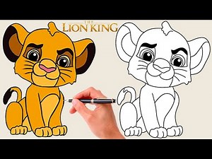 Comment Dessiner SIMBA du ROI LION | Dessin du Roi Lion
