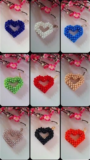 Heart-Shaped Crystal Bead Keychain 💎❤️ | Handmade DIY
