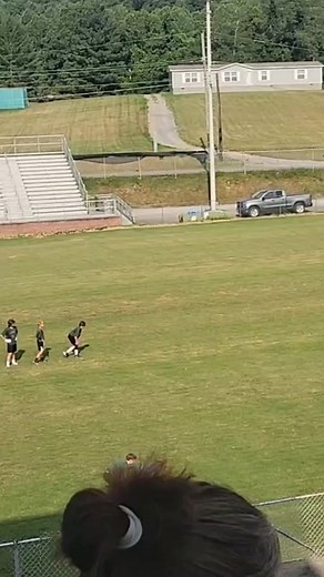 my boying gearing up for his first season of middle school football 🏈