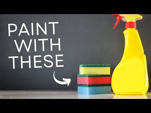 3 EASY Landscape Paintings Using a Cleaning Sponge