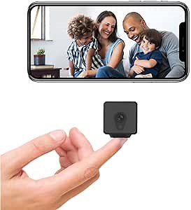 4K Indoor Security Camera Wireless WiFi Mini Home HD Small House Outdoor Cameras Nanny Cam Portable Tiny Security Cams Motion Detection Night Vision,150 Angle, or No Need WiFi Camera