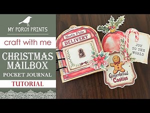 FREEBIE + Christmas Mailbox Pocket Journal Tutorial 🎄 | Craft With Me! | My Porch Prints