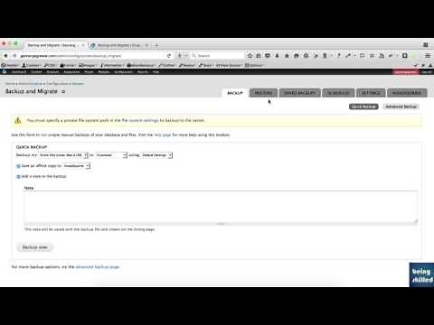 How to take backup of Drupal Website using Backup & Migrate ?