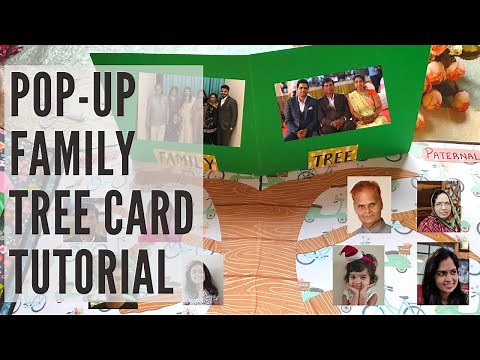 DIY Pop-up Family Tree Page | How to make a Family Tree Card | Pop-up Page Ideas | Card Tutorial