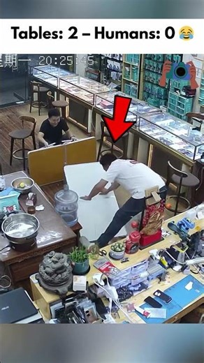 Humans vs Tables 😂 | Caught on CCTV | Funny Fail Short