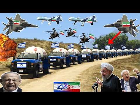 IRANIAN FIGHTER JET AND DRONES DESTROY ISREALI WEAPON SUPPLY IN GTA 5.#GTA 5