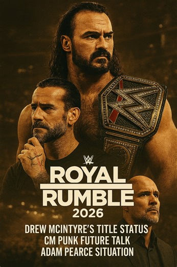 WWE Royal Rumble 2026 Update: Drew McIntyre’s Title Status, CM Punk Future Talk & Adam Pearce Situation😱😎😍#WWERoyalRumble #RoyalRumble2026 #DrewMcIntyre #CMPunk #WWEUpdate #WWEUniverse #WrestlingNews #RowdyGamer | Rowdy Gamer
