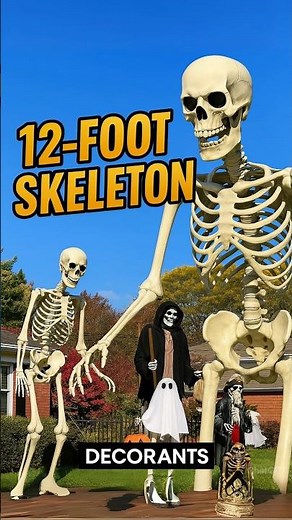 12-Foot Skeleton Halloween Decor Ideas 🎃 | Giant Outdoor Skeleton Yard Setup 2025