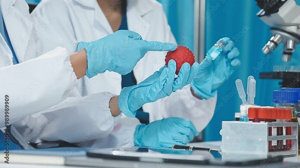 working atmosphere in the laboratory, chemistry and science specialist working in a lab with various experimental equipment and substances, experimental professional working in the lab