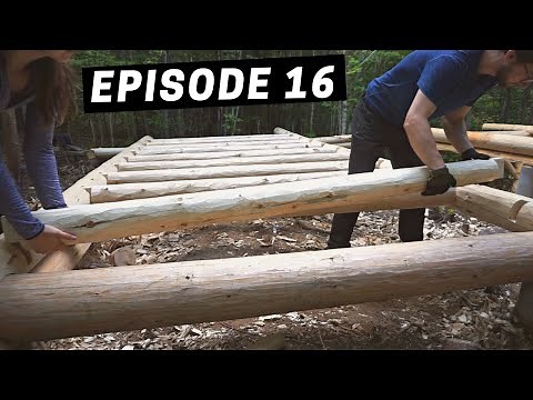 Building A Log Cabin | Ep. 16 | Making floor joists from salvaged wood (NO store-bought lumber)