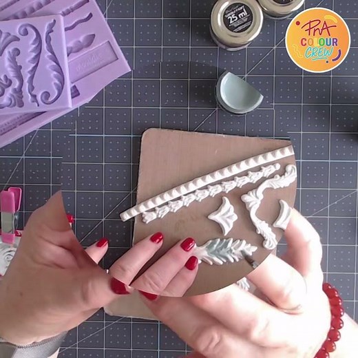 How to Make Clay Moulded Trinket Jar Trims with Air-Dry Clay | Colour Crew 🎨