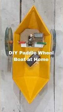 How to Make a DIY Paddle Wheel Boat at Home with DC Motor & CD Wheels!