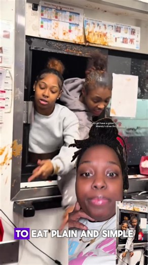Two girl have a good fight in Wendy’s drive thru #wendys | wendy drive thru