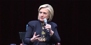 Hillary Clinton speaks to students at Dartmouth College