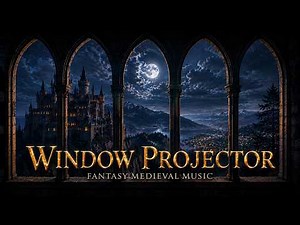Window Projector Harry Potter Night Ambience | Fantasy Medieval Music for Relaxing & Calm