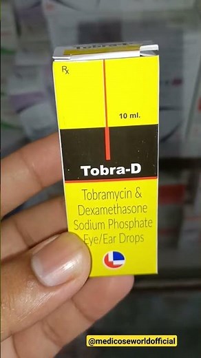 Tobra D eye drops | Tobramycin eye drops 👁️ #eyeinfection #eyedrop