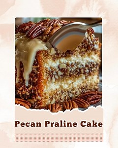 1.8K views | Pecan Praline Cake  This decadent Pecan Praline Cake...