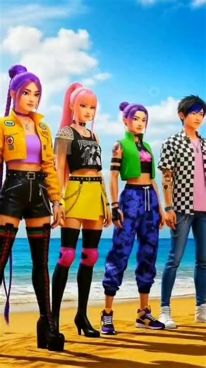 The Beach Race: Red Light, Green Light Challenge! #kpopdemonhunters